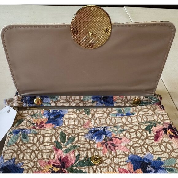 Time and Tru Brand Wallet on a String w/Front Snap and Zipper Floral Print (NWT) - Picture 12 of 15